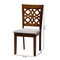 Baxton Studio Abigail Modern Grey Fabric and Walnut Brown Finished Wood 2-Piece Dining Chair Set 230-2PC-13214-ZORO - alternate 9